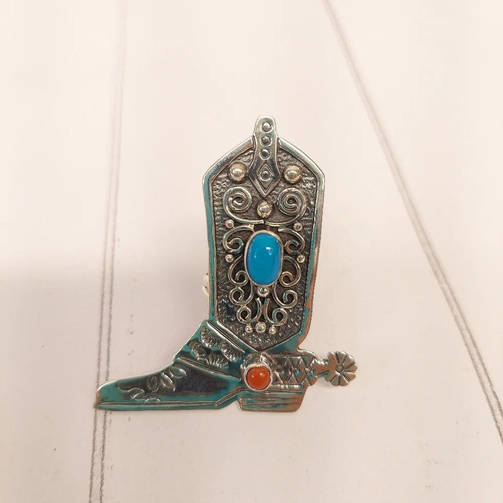 Cowboy Boot STATEMENT RING Sz8 - Picture 9 of 10